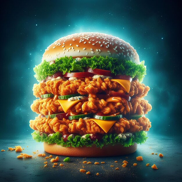 Amazing Zinger Burger presentation