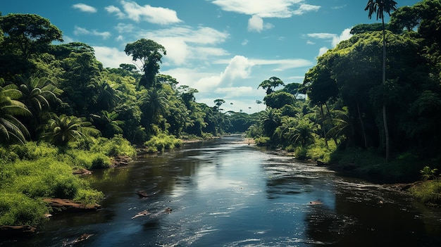 Amazon Rainforest in Anavilhanas National Park Amazonas Brazil