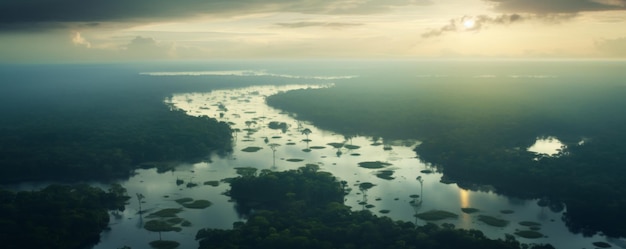 Photo amazon rainforest in brazil aerial photo