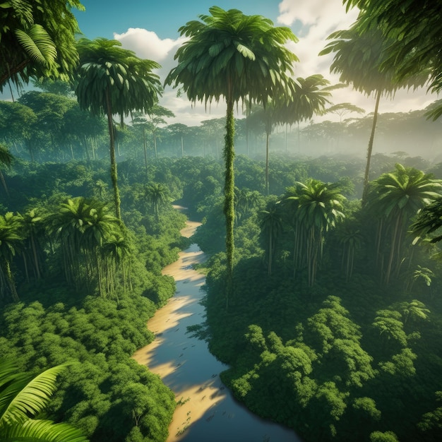 Premium AI Image | Amazon rainforest landscape