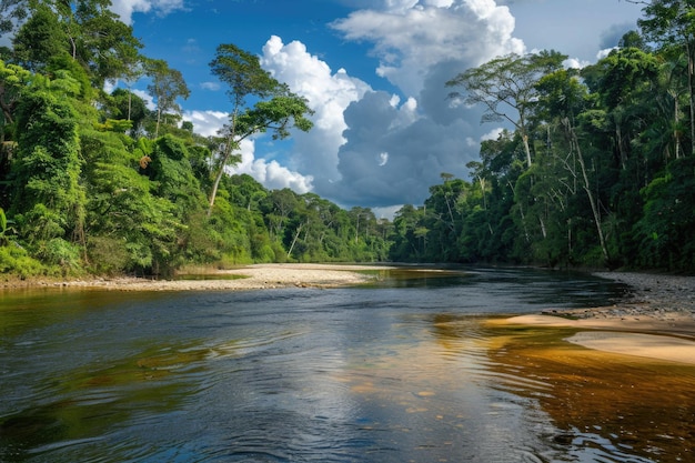 Amazon rainforest in Tambopata reserve Peru