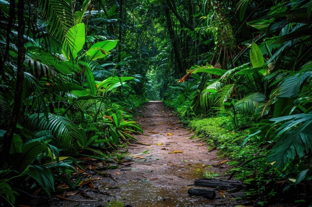 Photo amazon rainforest in tambopata reserve peru