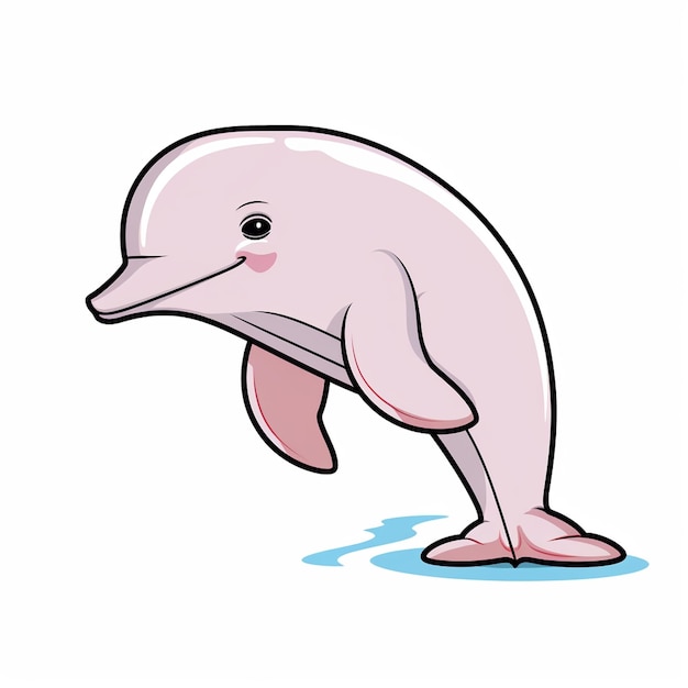 Foto amazon river dolphin pink dolphin illustrazioni angelo carino carino libro da colorare kawaii line art