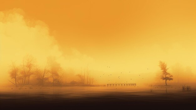 Photo amber color fog background
