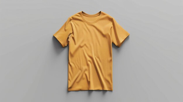 Amber color tshirt mokeup design in gray background
