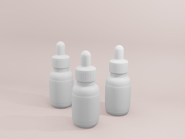 Amber glass dropper bottle mockup