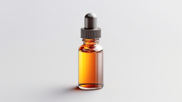 Amber Glass Dropper Bottle Mockup