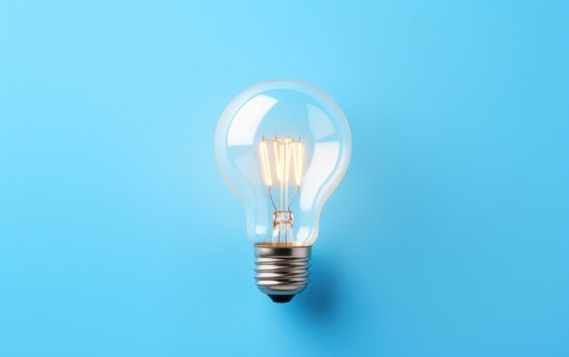 Ambient light bulb against a blue background