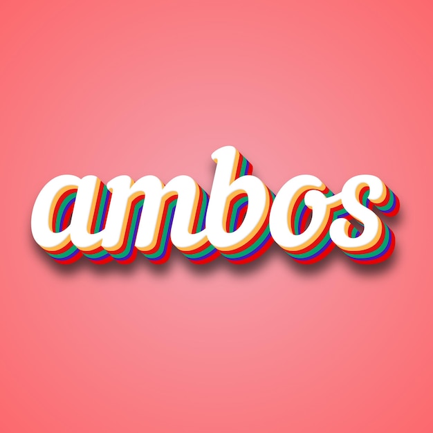 Photo ambos text effect photo image cool