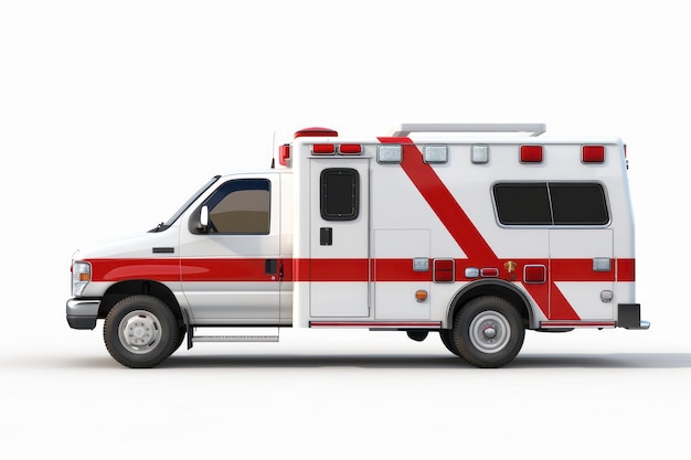 Photo an ambulance car isolated on white background