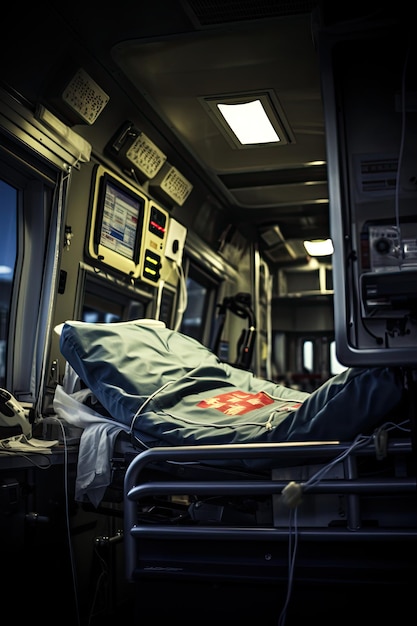 an ambulance for dds personnel in the style of documentary travel photography ray collins packed