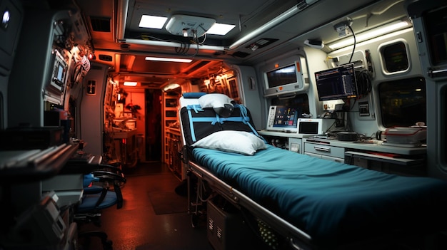 Foto ambulanza all'interno dei servizi medici