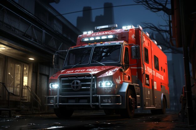 An ambulance is on the way to help people Stock Photo