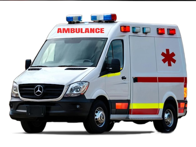 an ambulance with an ambulance on the side