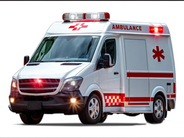 an ambulance with the word ambulance on the side