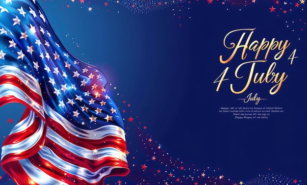 Photo amerian independence day usa a 4th of july masterpiece in vector illustration