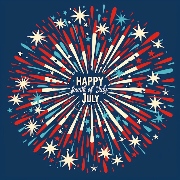 Photo amerian independence day usa a 4th of july masterpiece in vector illustration