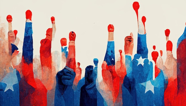 America us midterm election celebration graphic illustration
art