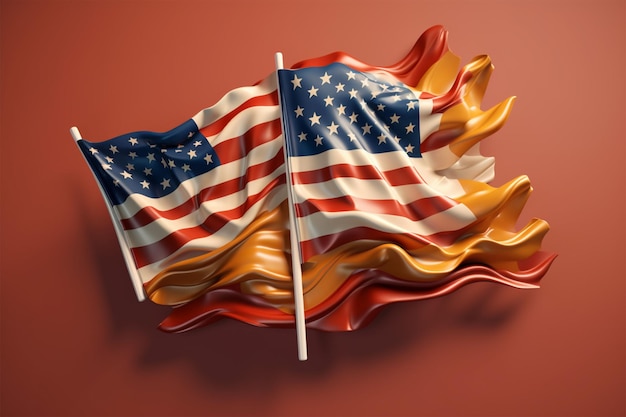 america veterans day flag bokeh background with minimalist symbol generative ai