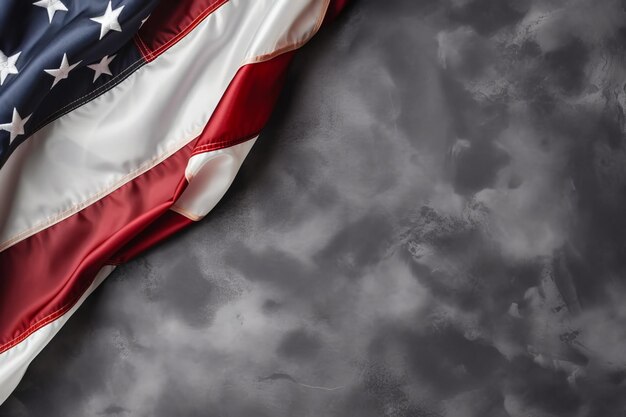 Photo america veterans day flag bokeh background with minimalist symbol generative ai