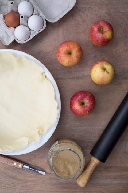 American apple pie preparation