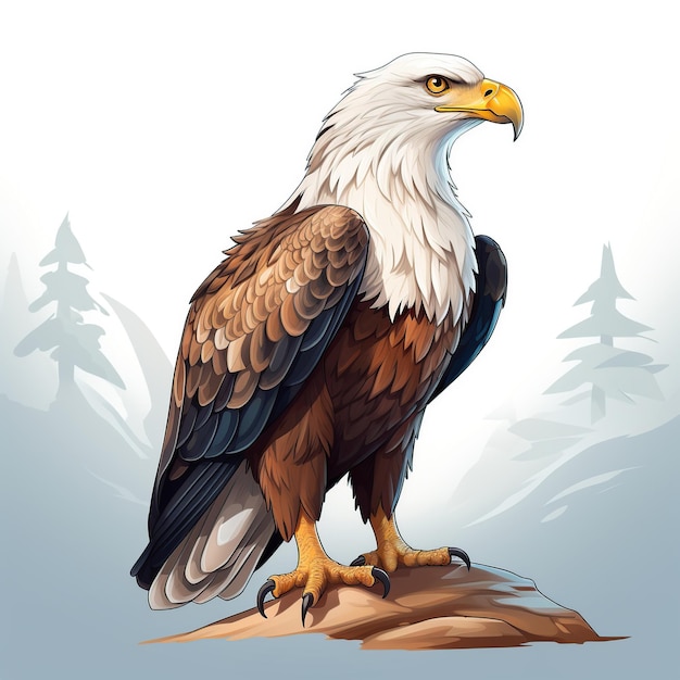 American Bald Eagle bird AI generated image