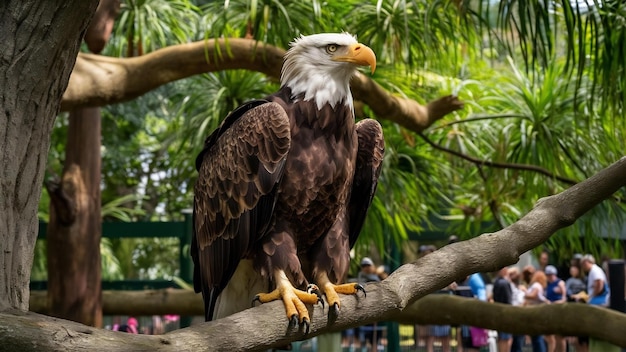 Американский лысый орел в зоопарке