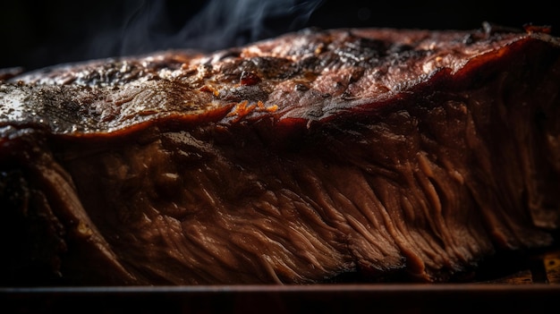 American barbecue beef brisket Illustratie AI Generatief