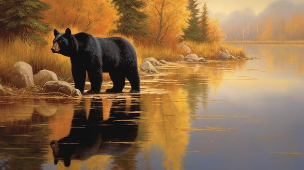 American black bear hd 8k wallpaper stock photographic image