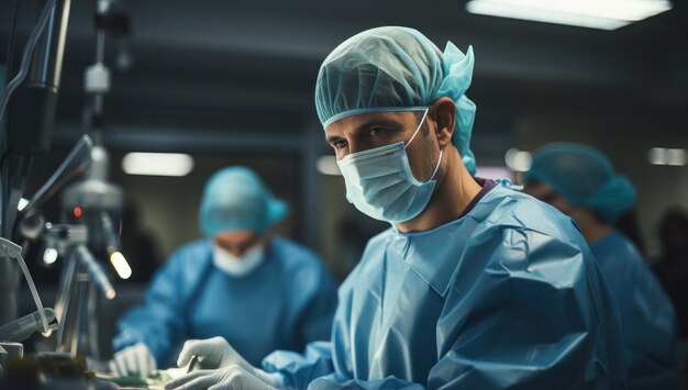 american black doctor with face mask in hospital