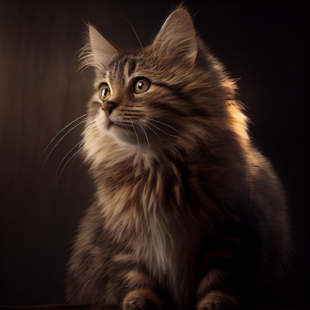 American Bobtail. Cat Breeds. Adorable image of a cat with sparkling eyes.