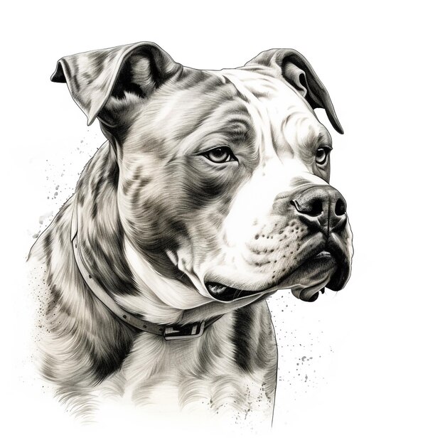 American Bully white background