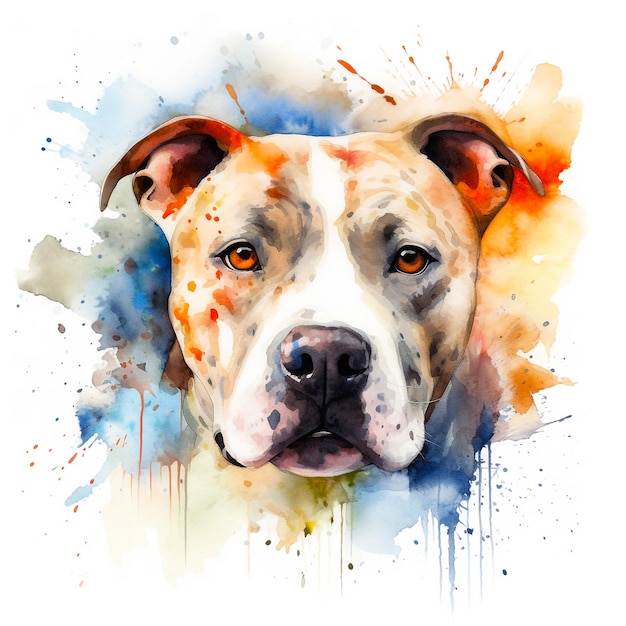 American Bully white background