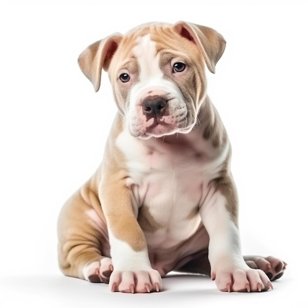 American Bully white background