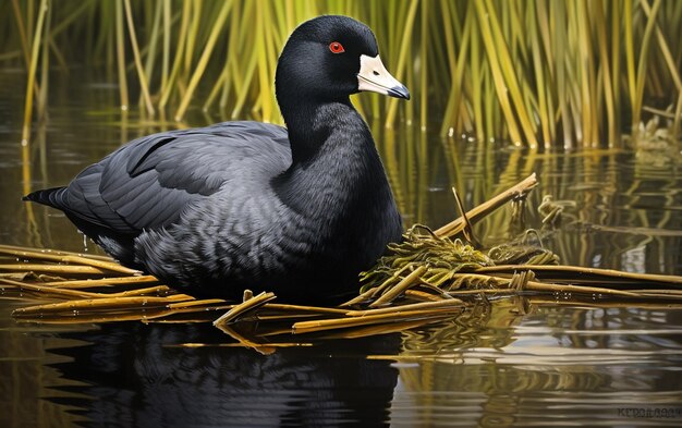 Photo american coot bird hd photo