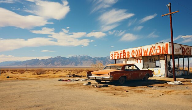 Photo an american desert scene 1980s photograph