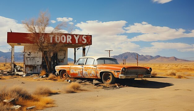 Photo an american desert scene 1980s photograph