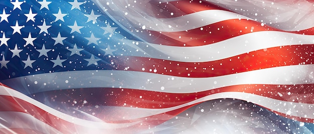 American flag 4th of July banner