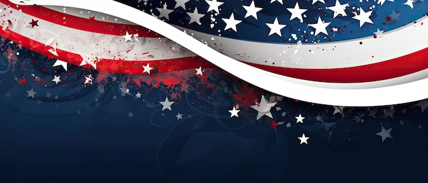 American flag 4th of July banner