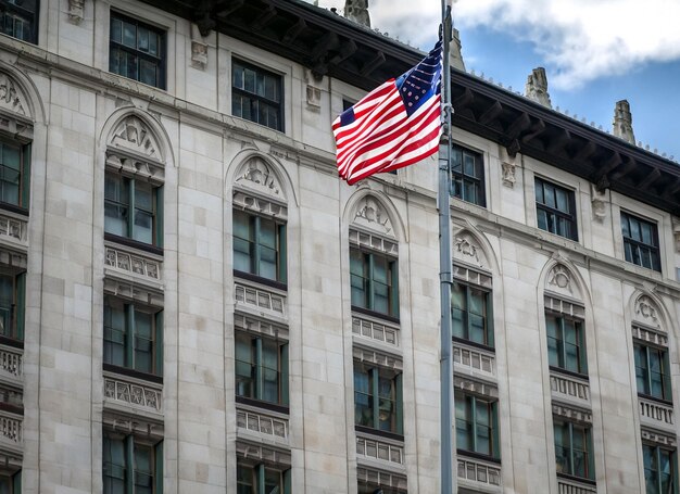 Photo american flag on 4th july independes celebration