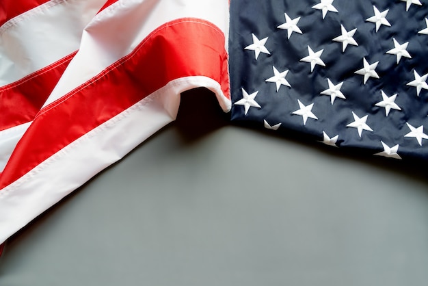 American flag on abstract background