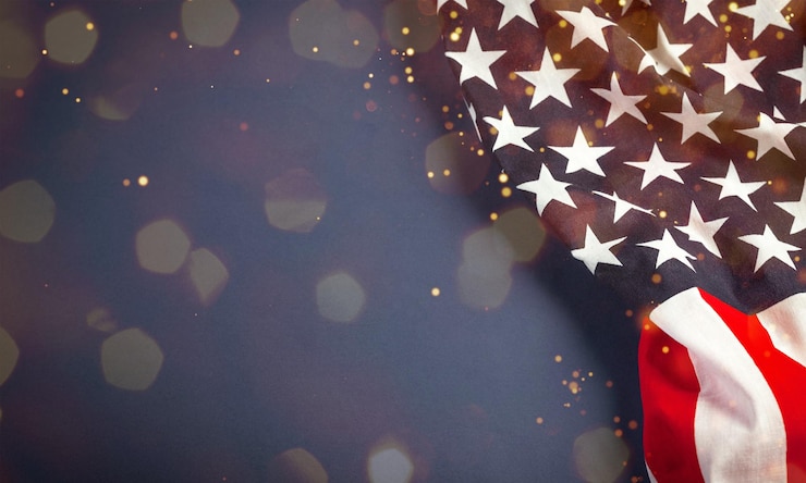 Photo american flag background for edit your design.