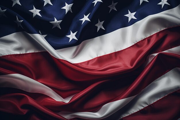 Photo american flag background and empty space