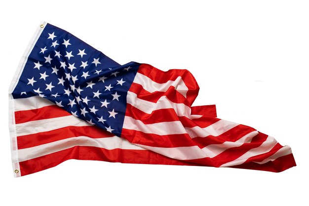 an American flag background waving in the wind.