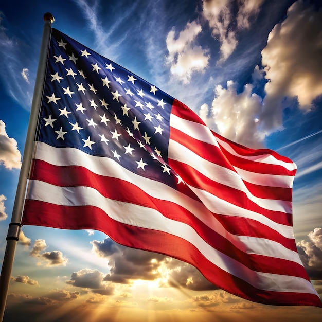 American flag background