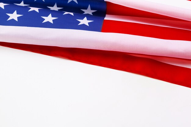 American flag border isolated on a white background