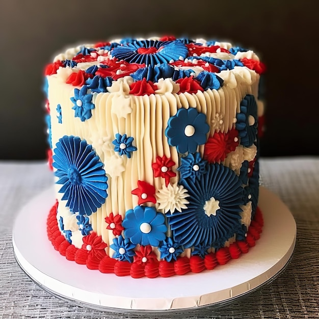 American Flag INSIDE a Cake for 4th of July! - YouTube