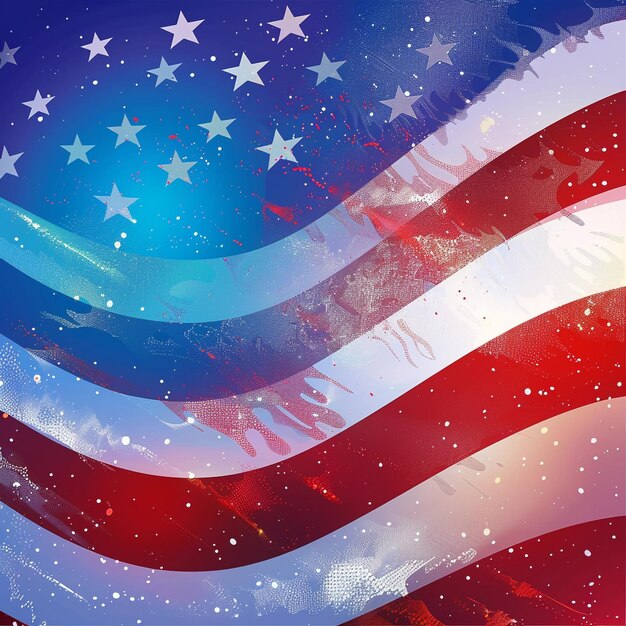 Photo american flag celebration of american independence day