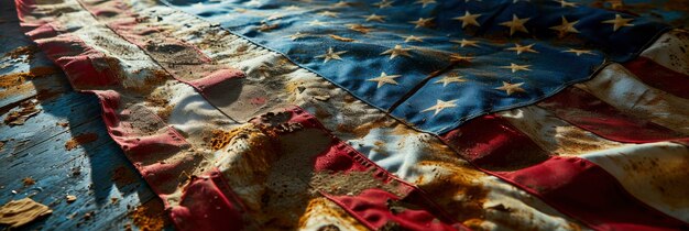 Photo american flag on dark background background image