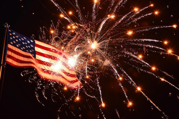 American flag fireworks Generate Ai